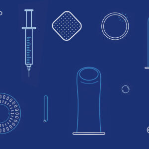 Illustrations of various forms of contraception from Planned Parenthood